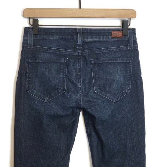 PAIGE Kylie Crop Cuffed Ankle Low Rise Cotton Stretch Blue Denim Jean Size 25 - Picture 9 of 15